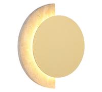 Applique murale LED Lampe de salon plate ronde Blanc Métal H 20 cm