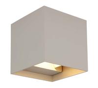 Applique murale LED d'extérieur en aluminium couleur sable mat IP54 L 10 cm