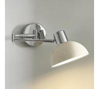 Applique murale LED, lampe murale à bras articulé réglable, bras long | pliable chromé, style industriel vintage pour salon, chambre ou chevet