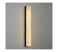 Applique Murale LED linéaire Moderne, Applique Murale en cuivre et marbre Naturel, Applique Murale en albâtre pour décoration de Salon, Applique Murale d'intérieur