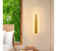 Applique Murale LED Longue Applique Murale en Bois Luminaire Mural Naturel Appliques Murales Intérieures en Bois 7W 3000k Applique Murale pour Chambre Salon Couloir Escalier Intérieur Applique Murale