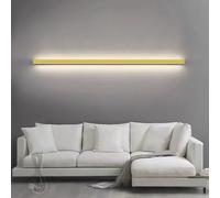 Applique Murale LED Longue avec Interrupteur à Bouton-Poussoir, alimentée par Batterie, Rechargeable, en Aluminium, Minimaliste, linéaire, pour Salon, Chambre, Couloir