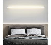 Applique Murale LED Longue avec Interrupteur à Bouton-Poussoir, alimentée par Batterie, Rechargeable, en Aluminium, Minimaliste, linéaire, pour Salon, Chambre, Couloir