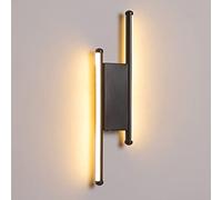 Applique Murale LED Longue Inside 2 Flame Noire, Style Moderne, en Acrylique, 16 W, pour Chambre, Chevet, lumière Blanche Chaude 3000 K, idéale pour Le Salon, l'hôtel ou Les couloirs.
