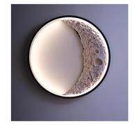 Applique Murale Led Lune Simple, Décoration Intérieure Et Extérieure Pour Salon, Hall D'Entrée, Chambre, Lampe de Chevet, Suspension/3 Lumières Changeantes/D30Cm