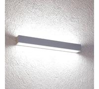 Applique murale LED Mera MCJ, gris, Couloir, Métal, Moderne, Applique Murale LED