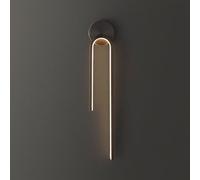 Applique Murale LED Minimaliste Moderne, 14W lumière Chaude 3000K, éclairage d'ambiance linéaire, Lampe Mural montée sur Le Mur pour Espace réduit, Chambre, Salle de Bain, Couloir, entrée