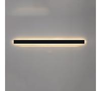 Applique murale LED minimaliste moderne, lumière blanche d'intérieur, applique angulaire noire, longue bande câblée pour salle de bain, chambre, couloir, éclairage contemporain pour la maison