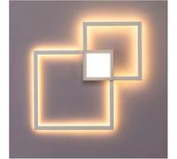 Applique Murale LED Moderne 20w avec Télécommande Carrée Bricolage Combinée Appliques Murales pour Couloir, Entrée, Chambre, Salon, Blanc