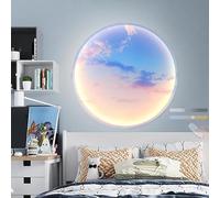 Applique Murale LED Moderne à intensité Variable avec télécommande - Luminaire d'intérieur Rond pour Salon et Chambre - Plafonnier élégant