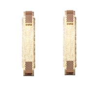 Applique Murale Led Moderne Avec Abat-Jour En Cristal À Bulles, Fixation Murale En Métal Doré Pour Salon, Chambre, Couloir, Cage D'Escalier, Éclairage Mural À 3 Modes de Couleur/Lot de 2