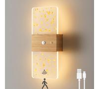 Applique murale LED Moderne avec détecteur de mouvement Intérieur Dimmable Lampe murale en acrylique avec interrupteur Sans raccordement électrique Veilleuse rechargeable par USB avec aimant 1200mAh,B