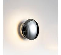 Applique Murale LED Moderne chromée Ronde en Aluminium, Blanc Chaud 3000 K, luminaire d'intérieur créatif Post-Moderne pour escaliers, couloirs, Salons, 3 W/4 W/6 W, diamètre 9,7 cm