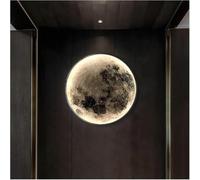 Applique murale LED moderne de lune - Luminaire de plafond pour la chambre, la salle de séjour et le chemin de couloir - Décoration d'intérieur élégante (D30CM)