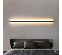 Applique Murale LED Moderne En Métal, Extérieur Interieur élégant Lampe LED Murale Linéaire, Lampe De Cuisine Lampes De Placard Lampe Murale LED Moderne Pour Salons Escalier Couloirs (Noir, 150CM)