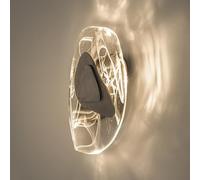 Applique Murale LED Moderne en Verre Transparent, Style Post-Art, Simple et créative, dorée et Noire, luminaire d'intérieur câblé en métal 5 W pour Couloir et Salon.