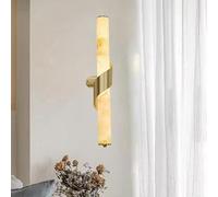 Applique Murale LED Moderne et Luxueuse en cuivre et marbre, luminaire décoratif d'intérieur, idéal pour Une Chambre à Coucher, Un Hall d'entrée ou Une Salle à Manger, Simple