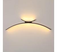 Applique Murale LED Moderne et Minimaliste en métal, Design Arc, 3 Modes de Couleur, 60 cm, luminaire Mural foncé pour Salon et Chambre à Coucher