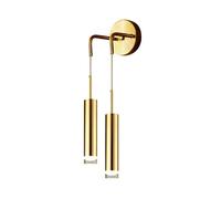 Applique Murale LED Moderne, Lampe Murale en Aluminium avec Fil de Suspension, éclairage Blanc Chaud 3000 K pour Chambre, Chevet, Salon, Applique Murale d'intérieur Finition métal.
