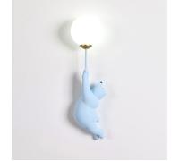 Applique murale LED moderne pour chambre d'enfant, Blue bear with both hands, single color warm light/mcj
