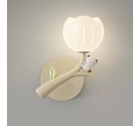 Applique Murale LED Moderne pour Chambre d'enfant, Motif Animal de Dessin animé, 8 W, Finition crème/Grain de Bois, 3 000 K/4 000 K/6 000 K, réglable, luminaire décoratif pour Chambre à couc