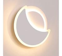 Applique Murale LED Moon Moderne 15 W à intensité Variable, luminaire d'intérieur, idéal pour Un Couloir, Un vestiaire ou Une Chambre à Coucher, Disponible en Noir et en Blanc