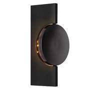 Applique murale LED noire mate, lampe murale, lampe de couloir, spot orientable, H 20 cm