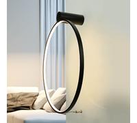 Applique Murale LED Noire Métal Ronde Ø 45 Cm Blanc Chaud 3000 K 560 Lm