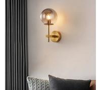 Applique murale LED nordique moderne, applique à côté de la chambre, HOMirror, lumière d'escalier, boule de verre, applique murale, luminaires Shoaira