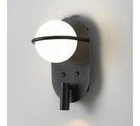 Applique Murale LED Nordique Moderne pour Chambre à Coucher, luminaire Mural Rond en Acrylique avec Interrupteur, Lampe Murale pour Salon, Bureau, Salle de Bain