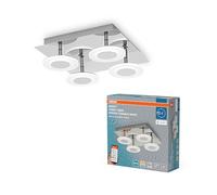 APPLIQUE MURALE LED OSRAM SMART+ Matter Orbis Wall Wave 300x300mm Argent, 24W, 1500lm, 3000-6500K TW, IP44 Salle de bain