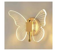 Applique Murale LED Papillon, Applique Murale d'intérieur Moderne en métal Acrylique 110 V-220 V, Lampe Murale Filaire Tricolore réglable, éclairage de Chevet pour Chambre à Couche