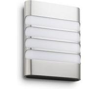 Eclairage mural Philips Applique murale LED myGarden Raccoon Lumière blanche et chaude Inox