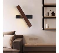 Applique Murale Led Pivotante En Bois De Couleur Noyer Lampe De Chevet Aluminium Décorative Chambre à Coucher Couloir D'Hôtel Allée Lampe Murale De Lecture Pivotante En Bois Massif, Fer, Bois (31cm)