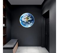 Applique Murale LED Planète Terre 11,8" (30 cm) 18 W à intensité Variable, décoration Moderne pour la Maison, câblée, veilleuse d'intérieur, Lampe Murale pour Chambre, Salle à Manger, cuisin