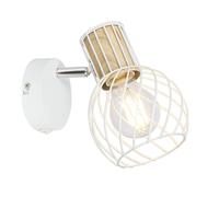 Applique murale LED pour chambre à coucher, orientable, blanche, en métal, H 16,5 cm