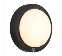 Applique murale LED pour couloir, lampe d'escalier à piles, noir D 15 cm