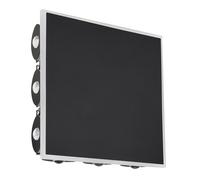 Applique murale LED pour couloir, lampe indirecte de salon, noir mat, métal acrylique, 12W 850lm blanc chaud, LxH 22x22 cm