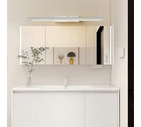 Applique murale LED pour miroir de salle de bain, orientable à 270°, angle réglable, moderne et étanche, alimentée par secteur, à fixer au-dessus d'un meuble-lavabo (lumière blanche neutre, 40 cm)