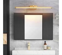 Applique Murale LED pour Miroir de Salle de Bain, tête pivotante dorée, réglable et rotative à 180°, étanche, éclairage Mural pour Miroir de courtoisie, Lecture, Cadre Photo, Chambre à Coucher