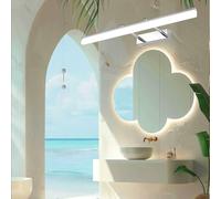 Applique murale LED pour miroir d'intérieur, salle de bain, étanche, longue lampe rotative à 180 °, moderne, en fer acrylique, design rectangulaire pour chambre à coucher, escalier (lumière neutre