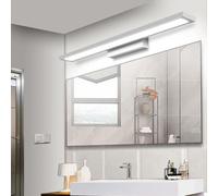 Applique Murale LED pour Salle de Bain, étanche IP44, température de Couleur 3000 K/6000 K, Longue Bande Lumineuse, décoration intérieure Moderne pour Meuble-lavabo en Aluminium