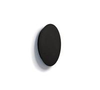 Applique Murale LED Ronde Ø20Cm Plate Noire Éclairage Indirect Salon