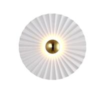 Applique Murale LED Ronde Blanche Moderne, éclairage d'intérieur, Applique Murale plissée, câblée, en métal, pour Salon, Chambre à Coucher, Couloir, décoration