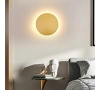 Applique Murale LED Ronde Moderne Style Nordique doré et Blanc, luminaire de Couloir Noir monté sur tête de lit, luminaire de Plafond Circulaire en métal pour Salon et Chambre à Coucher