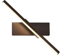 Applique Murale LED Rotative à 330 ° Moderne De Style Nordique Longue Applique Murale Intérieure en Aluminium pour Lampe De Chevet Escalier De Salon, Black with Plug, Cool White, 60cm, 12W