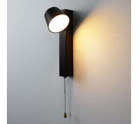 Applique Murale LED rotative avec Interrupteur à Tirette, 3 000 K/4 000 K/6 000 K, réglable, 7 W, câblée, pour Chambre à Coucher, hôtel, Chevet, bibliothèque