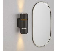 Applique Murale LED Salon Miroir Lampe Up Bas Noir H 20 CM