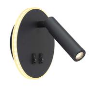 Applique murale LED salon spot de lecture spot mural orientable noir graphite