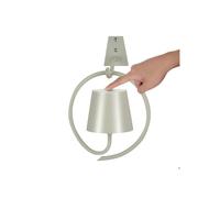 Applique Murale LED - Sans Fil - 5200 mAh - 3 Couleurs - IP54 - Gris Mat